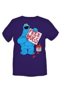  Sesame Street Cookie Monster Free Hugs T Shirt: Clothing