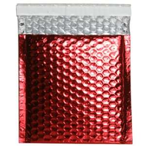CD Size   Red Metallic Bubble Mailers   Self Seal Envelope 