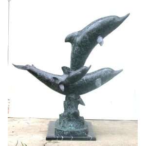  Metropolitan Galleries SRB60074 3 Dolphins Bronze: Home 