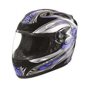   Face DOT Motorcycle Helmet, Royal Blue/Black, XL (59 60cm): Automotive