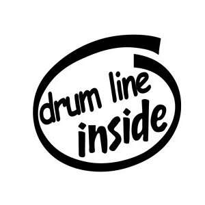  10 Drum Line Inside Vinyl Sticker Decal 