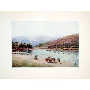  1906 Color Print Navia River Valley Asturias Spain Wigram 