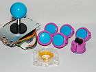 Sanwa Joystick blue ball + 6 Button OBSF 30 Purple Blue