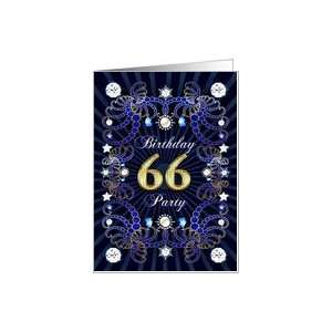  66th Birthday party Invitation card Card: Toys & Games