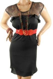 121AVENUE Luxurious Spanish Lace Dress Black Medium NEW  