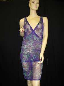 NWT BLUMARINE Purple Knit Cover Dress 46 12 $1465  