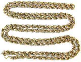 WOW! 60 INCH LONG VINTAGE ORNATE METAL LINK COSTUME JEWELRY NECKLACE 