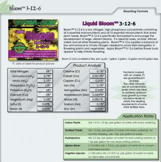16 oz GROW & BLOOM Dyna Gro Liquid Bloom 3 12 6 16oz Hydroponics 