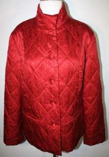 ORVIS Ruby Red Silk Jacquard Jacket NWT $169 M  
