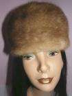 Elegant natural mink fur hat . With small brim on front. Nice design 
