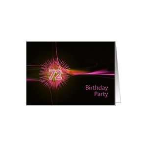  72nd Birthday party invitation Card: Toys & Games
