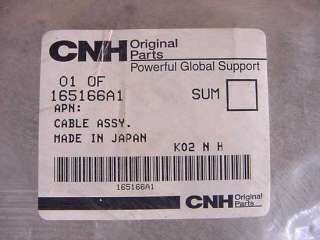 New Case Part No. 165166A1   throttle and fuel shutoff cable for Model 