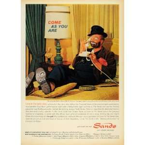  1963 Ad Sands Hotel Las Vegas Red Skeleton Show Clown 