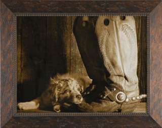 Dixie Puppy Robert Dawson Cowboy Western Framed Print Pictures 21x17 