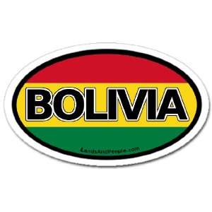  Bolivia BOL Flag Car Bumper Sticker Decal Oval: Automotive