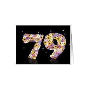  79th birthday with daisy flower numbers Card Toys & Games