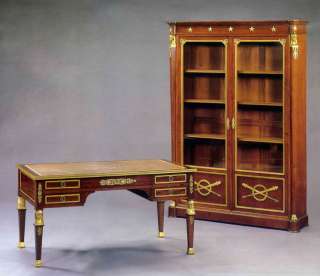 maison krieger bookcase bibliotheque desk French empire  