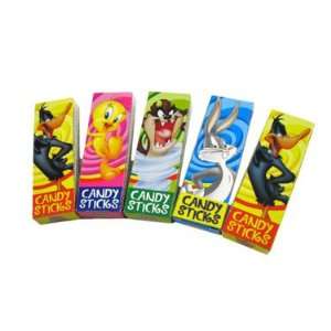Candy Sticks   Looney Tunes, 24 count display box:  Grocery 