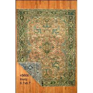    6x8 Hand Knotted Heriz Persian Rug   67x87