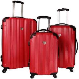 Heys TC NOVA 3 Piece 4WD Spinner Luggage Set RED 806126004058  