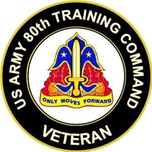  US Army Veteran 80th Training Command Unit Crest Sticker 