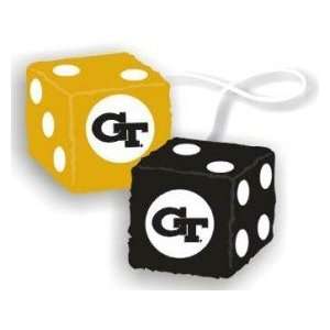  Georgia Tech Yellow Jackets Fuzzy Dice: Sports & Outdoors