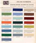 1936 PLYMOUTH PAINT COLOR SAMPLE CHIPS CARD OEM COLORS items in 