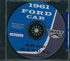 1961 FORD Car Shop Service Manual Repair Book CD (Fits: Club)