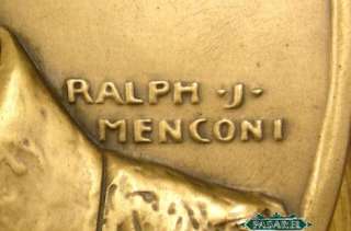 Levi Eshkol Six Day War Bronze Plaque Ralph Menconi 67  