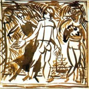   Made Oil Reproduction   Raoul Dufy   32 x 32 inches   Study for dance