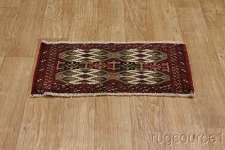 UNBEATABLE DEAL 1X3 TURKOMAN PERSIAN ORIENTAL AREA RUG WOOL CARPET 