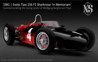Exoto 1/18 Tipo Ferrari F1 Sharknose 1961 Memoriam #4 Wolfgang von 