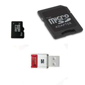   8GB microSDHC Class 6 with Micro SD Adapter and R10 USB Reader