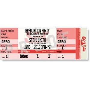  Red Graduation Party Ticket Invitations: Health & Personal 
