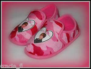 NEW Girls JUSTIN BIEBER Camo House Slippers Shoes Sizes 11/12 ~ 13/1 