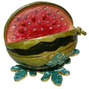   Fruit Handmade Jeweled Enameled Metal Trinket Box: Toys & Games