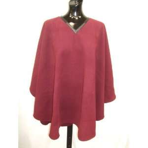  WOMENS WOOL&CASHMERE PONCHO, MADE IN USA 