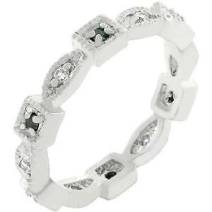   and Clear Cz Eternity Ring in Silvertone Womens Jewelry (5) Jewelry