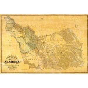  ALAMEDA COUNTY CALIFORNIA (CA/OAKLAND) MAP 1857
