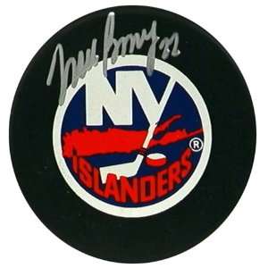 Autographed Mike Bossy Hockey Puck   Logo:  Sports 