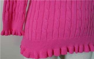   American Living Pink Ruffled Sweater NEW NWT   FREE SHIPPING   XL