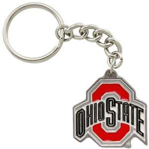  Ohio State Buckeyes Pewter Primary Logo Keychain: Sports 