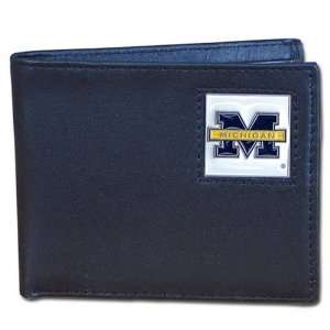  Michigan Wolverines Leather Bi fold Wallet Sports 