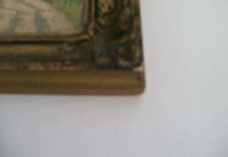 Country Road Picture In Fabulous Frame, Gilt, Antique  
