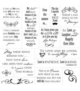 2276 Cloud 9 Simple Thoughts Wedding Clear Stamps NEW  