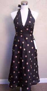 NWT J CREW $225 Polka Dot Organza Halter Dress 0  