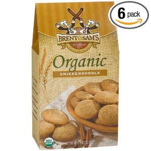 Brent & Sams Organic Snickerdoodle Cookies, 6 Ounce Boxes (Pack of 6)
