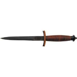 : Paul Chen 2124 V 42 WWII Combat Dagger with Stacked Leather Washer 