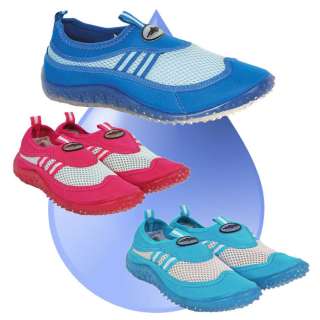 BEACH SHOES   Childs Kids Aqua Shoes with Gel Sole and Mesh & Neoprene 