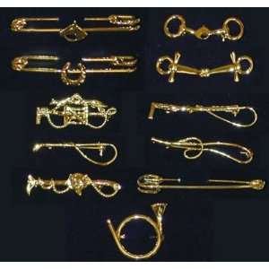  Thornhill Stock Pins Sm whip, Gold 